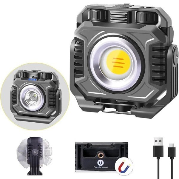 چراغ شارژی اسمال سان مدل KXK-786 چندکاره ضد ضربه و ضد آب